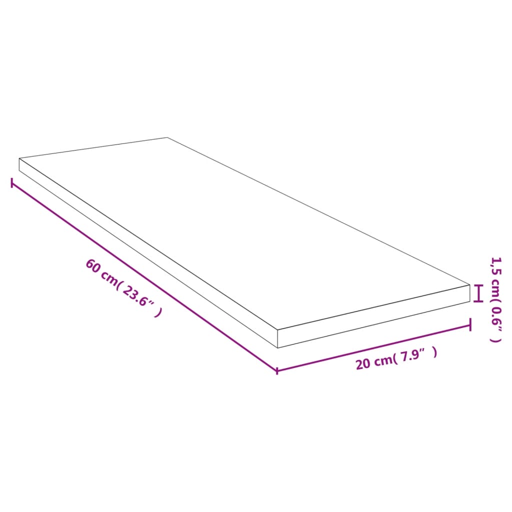 Wandschap 40x20x2,5 cm bamboe