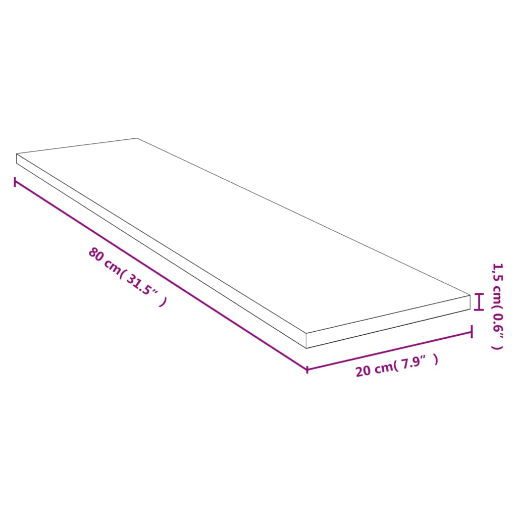 Wandschap 100x20x1,5 cm bamboe