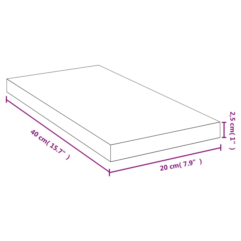 Wandschap 40x20x2,5 cm bamboe