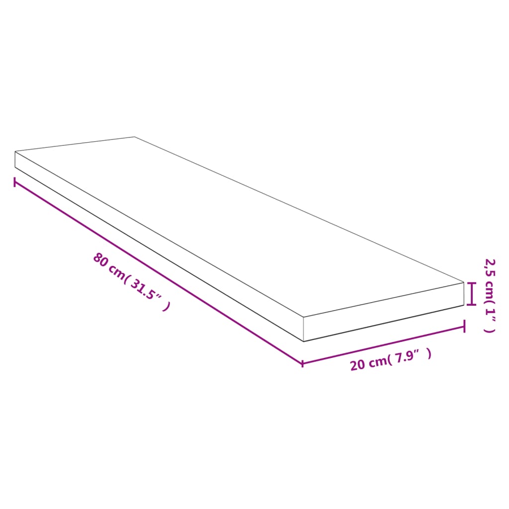 Wandschap 40x20x2,5 cm bamboe