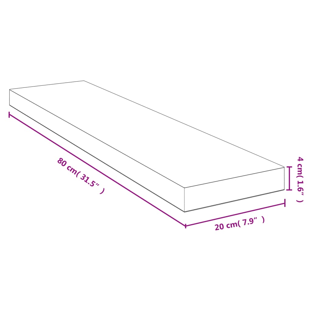 Wandschap 100x20x1,5 cm bamboe