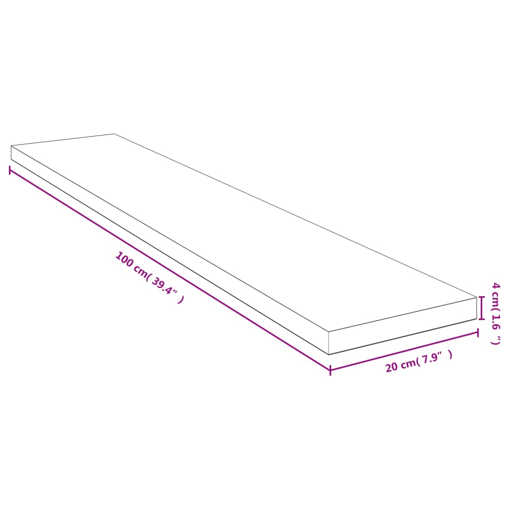 Wandschap 100x20x1,5 cm bamboe