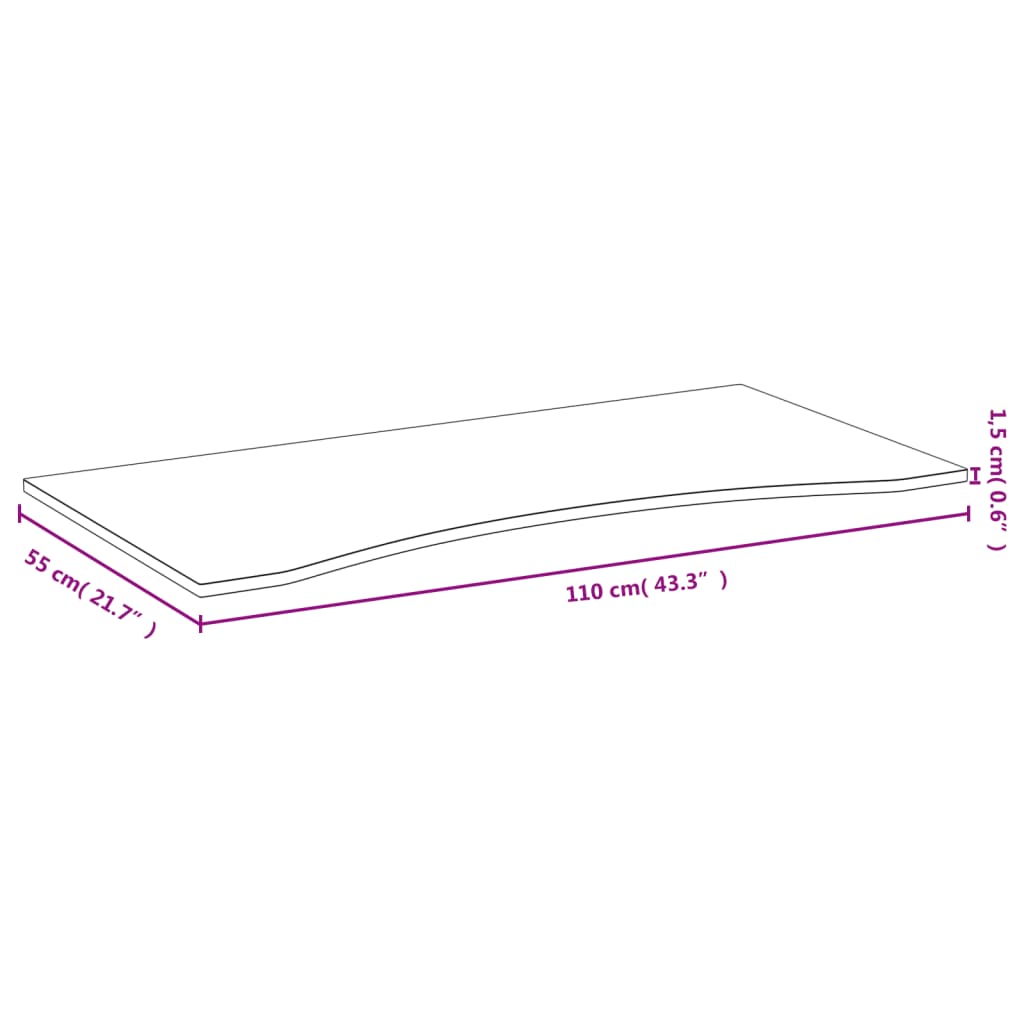 Bureaublad 110x55x4 cm bamboe