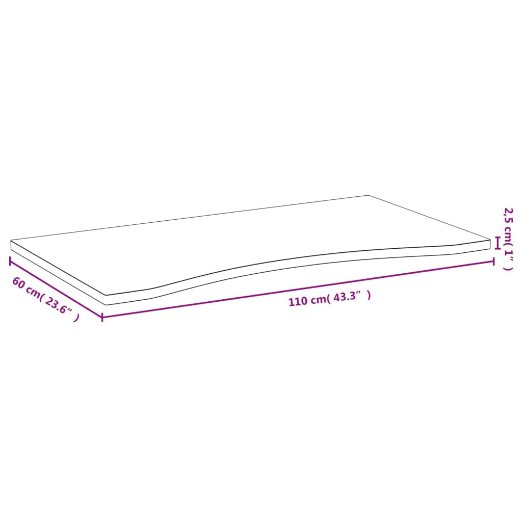 Bureaublad 110x55x4 cm bamboe