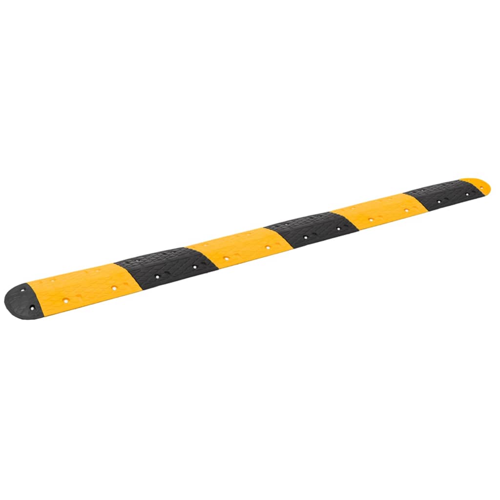 Verkeersdrempel 420x32,5x4 cm rubber geel en zwart