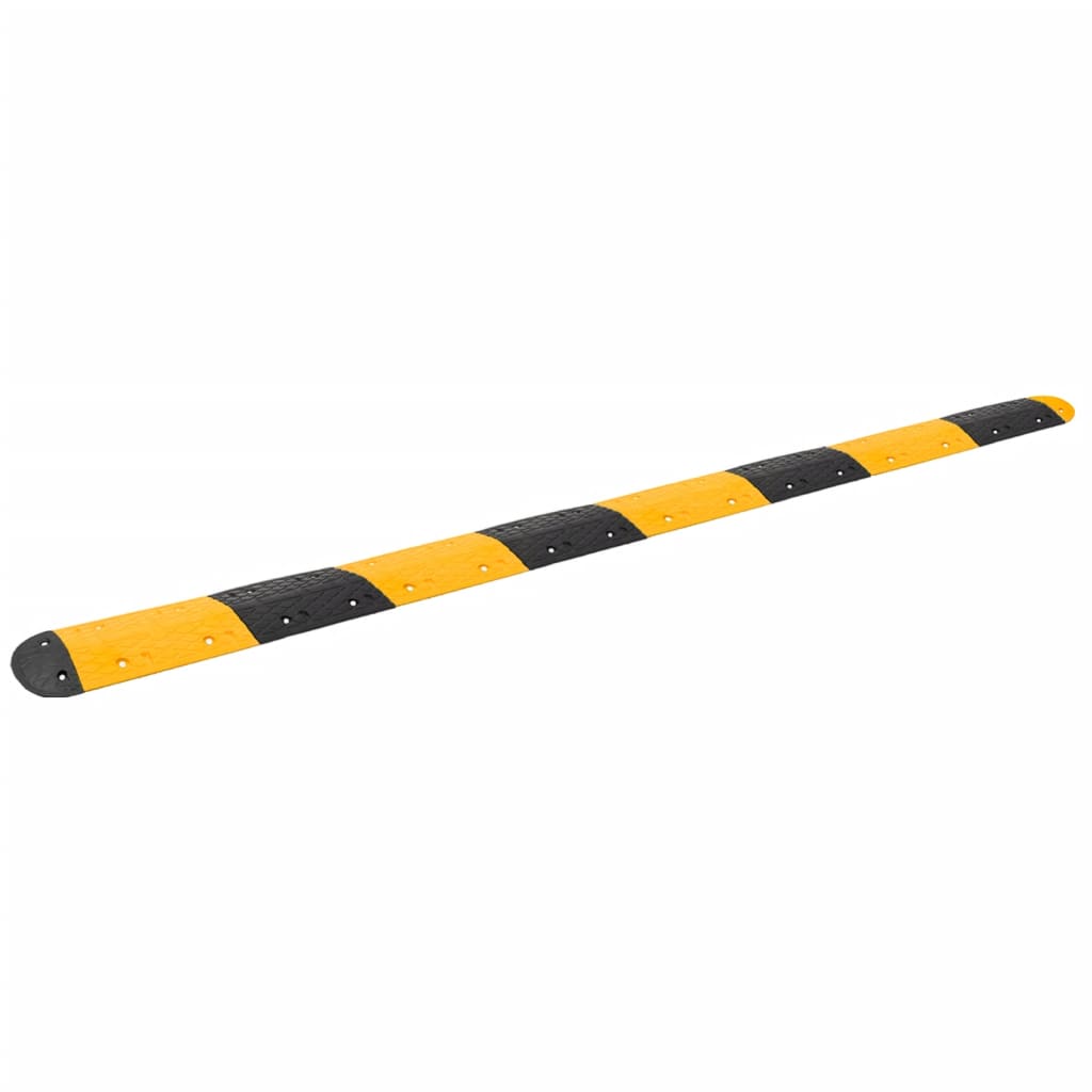 Verkeersdrempel 420x32,5x4 cm rubber geel en zwart