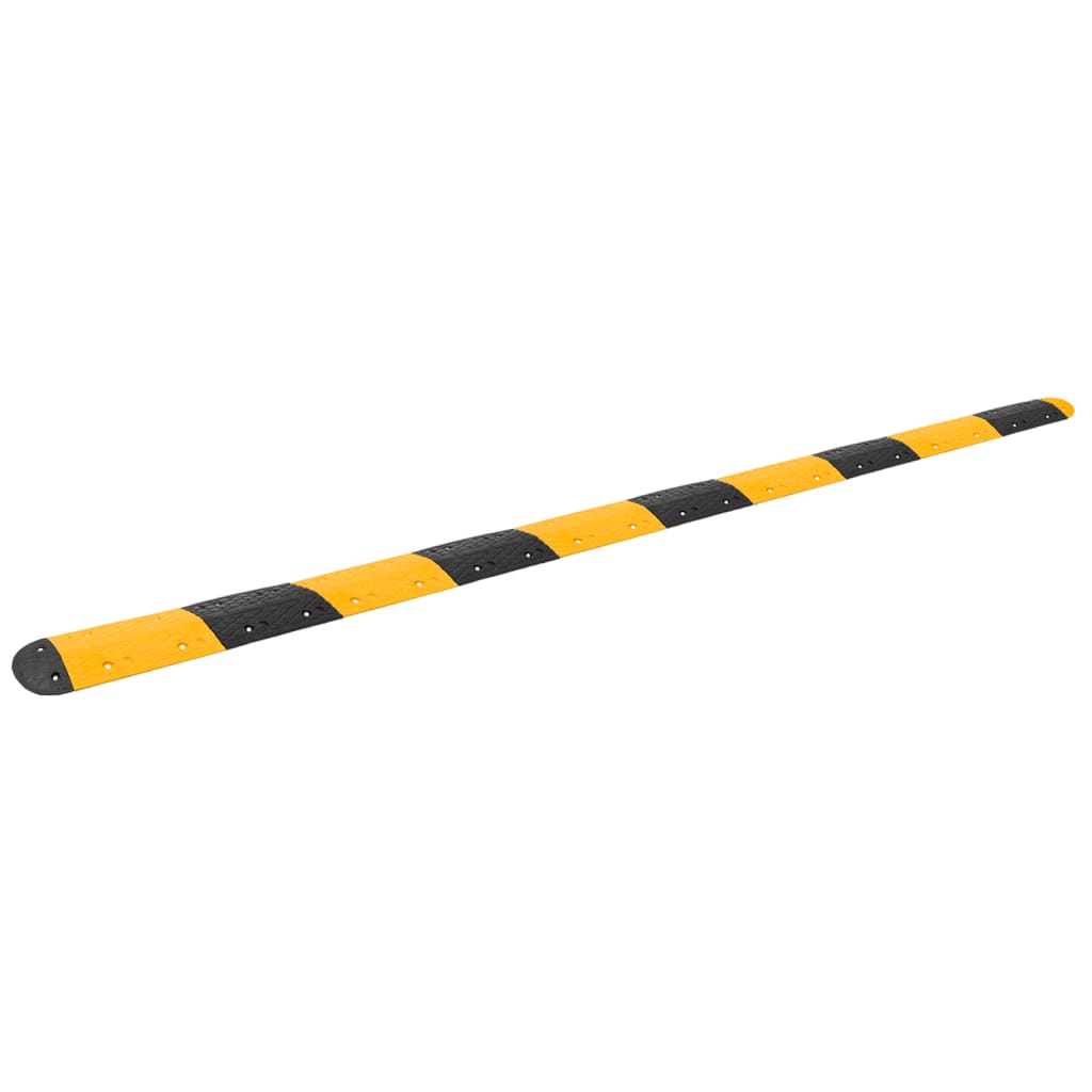 Verkeersdrempel 420x32,5x4 cm rubber geel en zwart