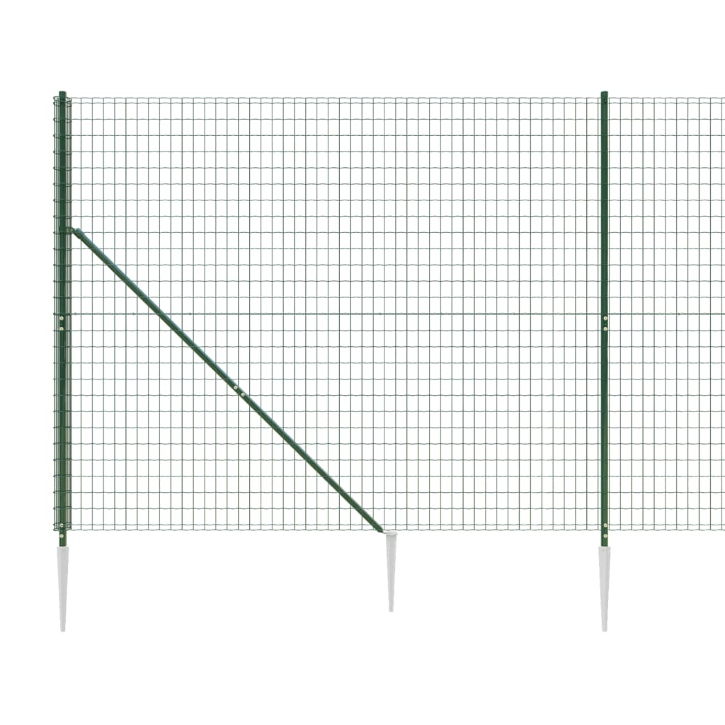 Draadgaashek met grondankers 2x10 m antracietkleurig