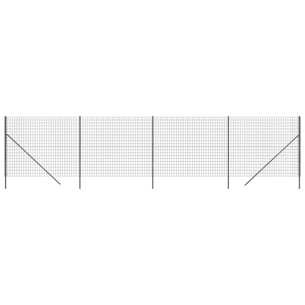 Draadgaashek 0,8x10 m gegalvaniseerd staal antracietkleurig