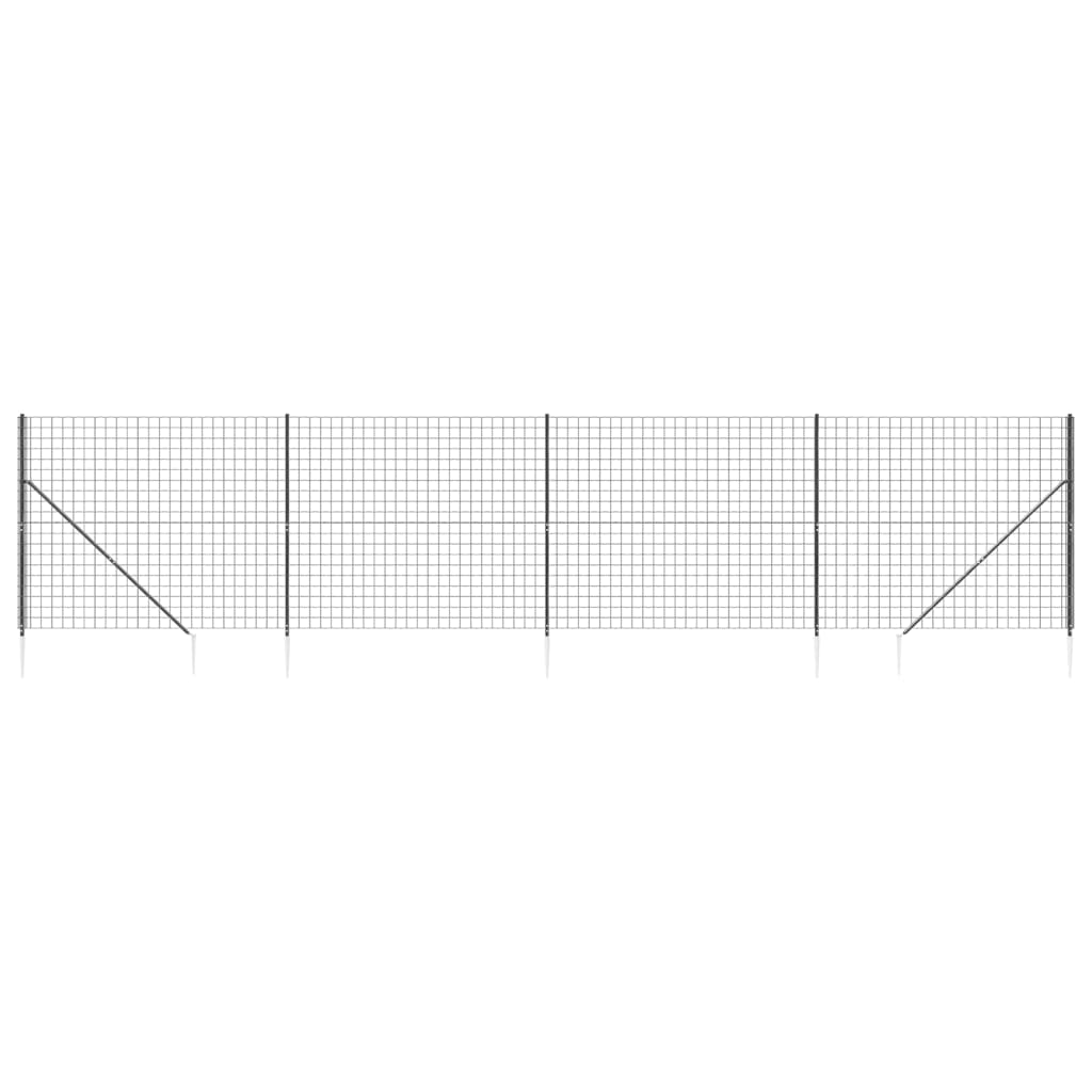 Draadgaashek met grondankers 0,8x10 m