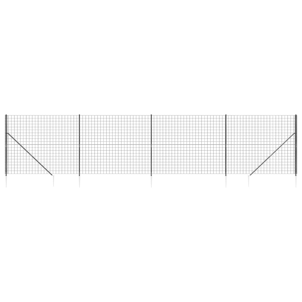 Draadgaashek met grondankers 0,8x10 m