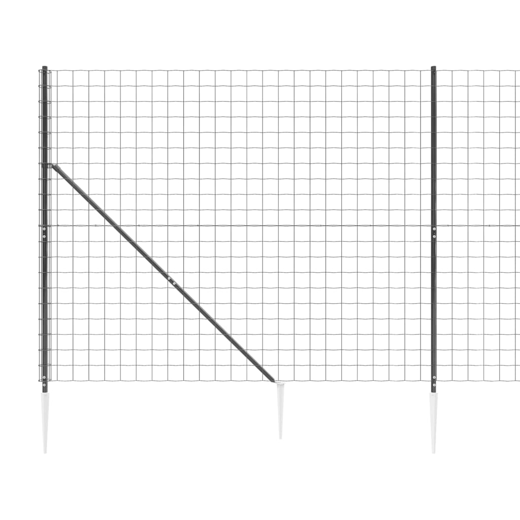 Draadgaashek met grondankers 0,8x10 m