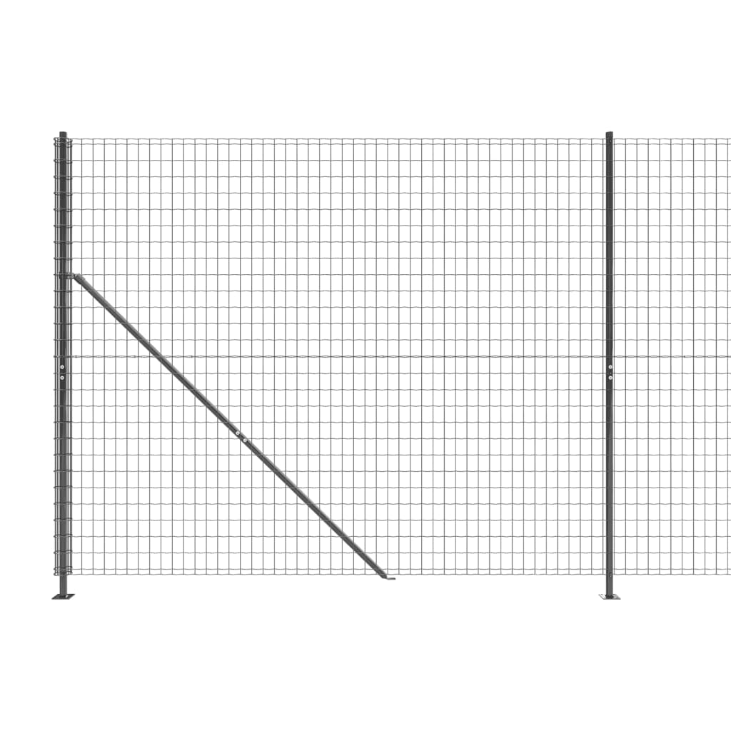 Draadgaashek met flens 1,1x10 m antracietkleurig