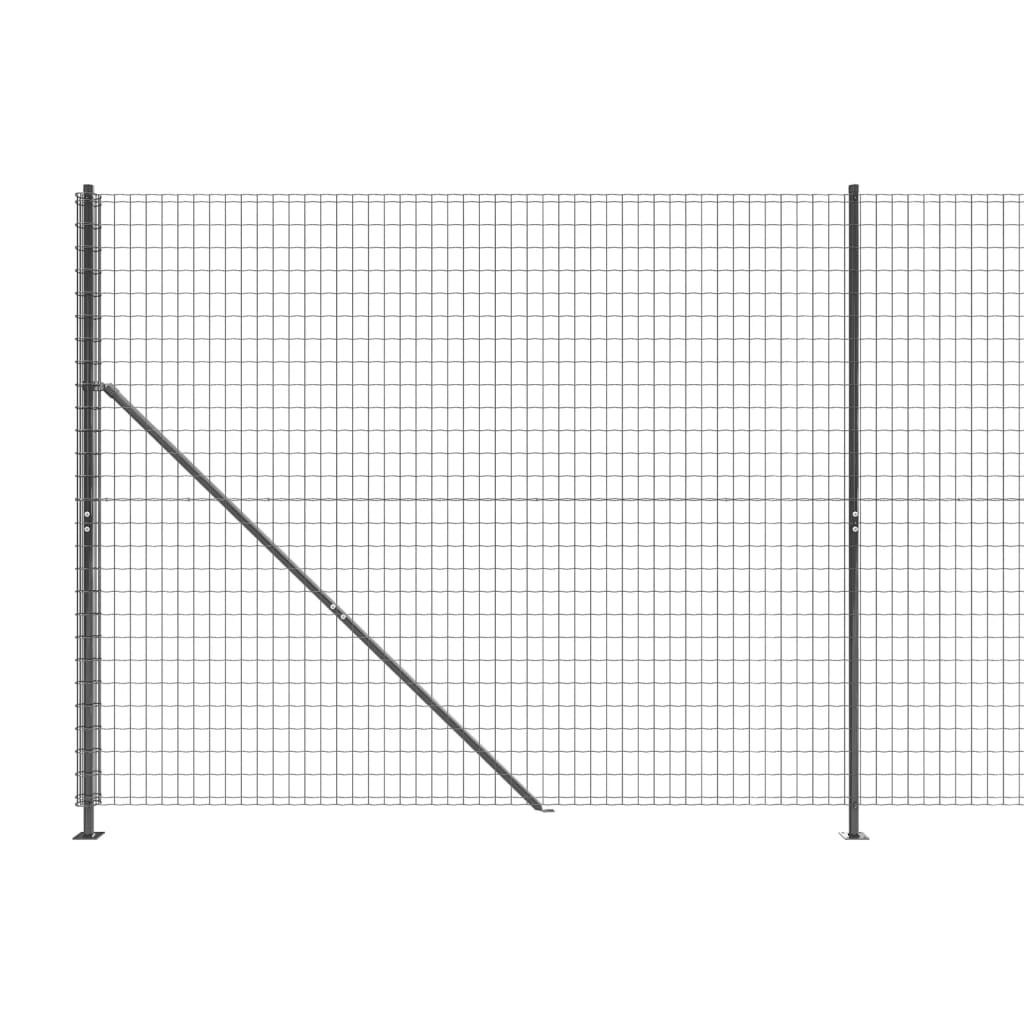 Draadgaashek met flens 1,1x10 m antracietkleurig