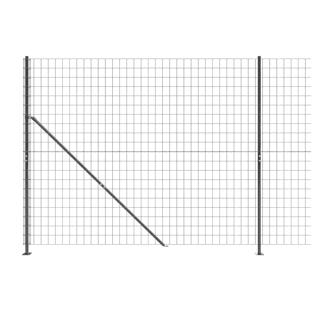 Draadgaashek met flens 1,4x10 m antracietkleurig