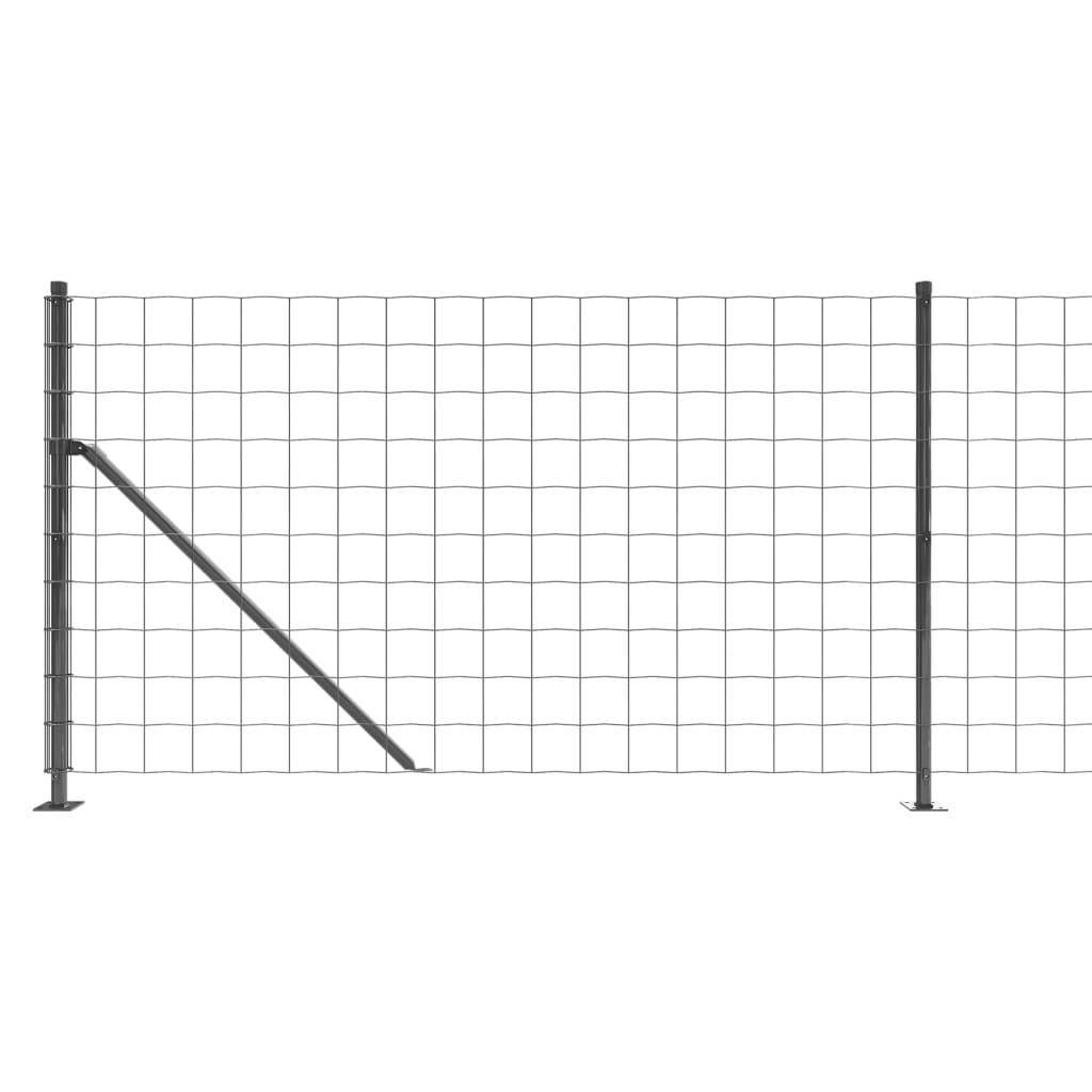 Draadgaashek met flens 0,8x25 m antracietkleurig