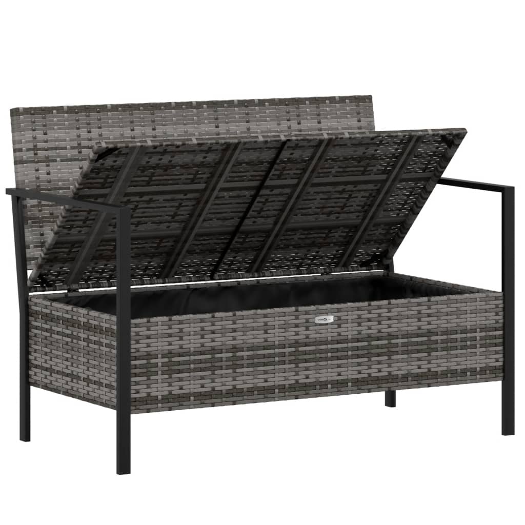 Tuinbank 2-zits met kussens poly rattan