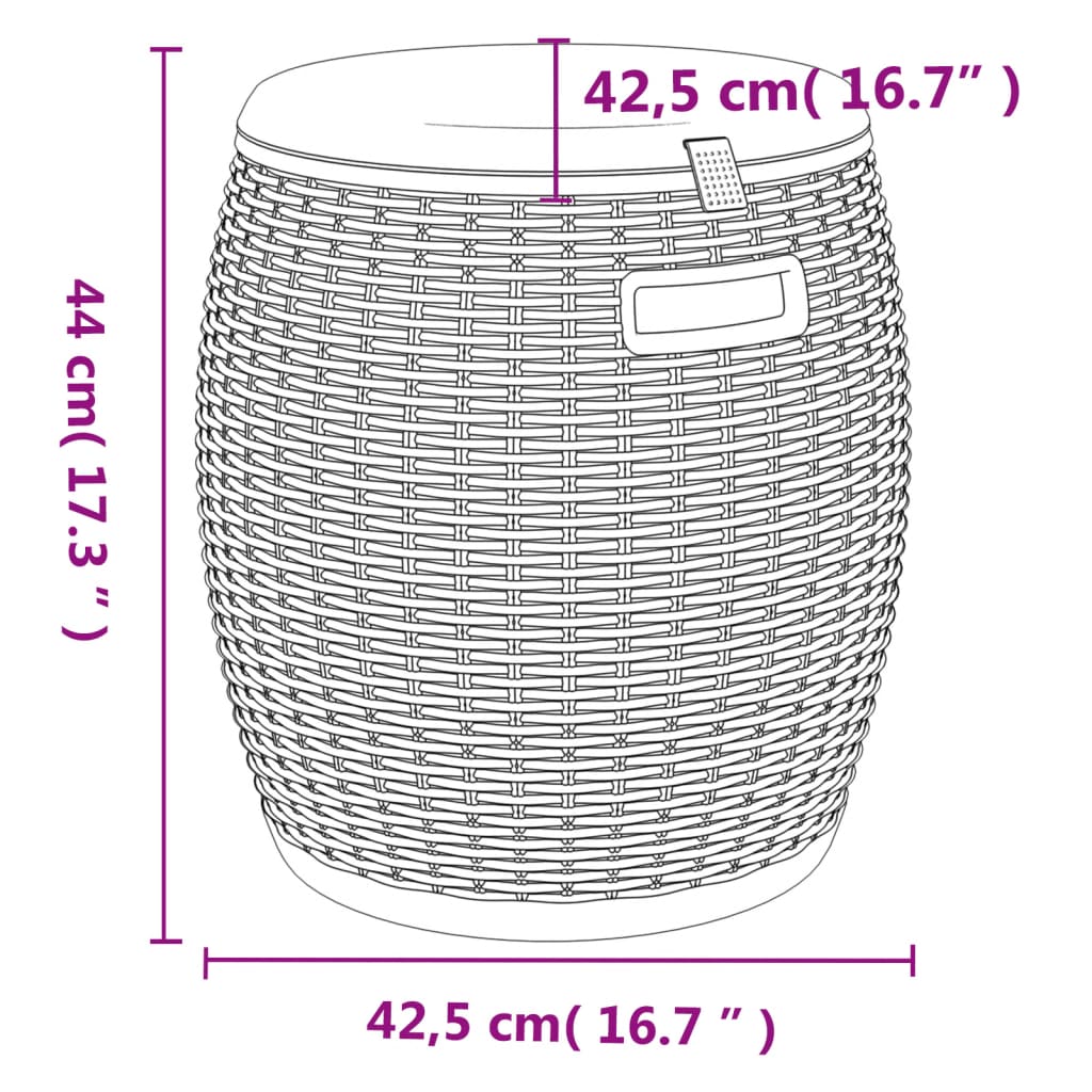 Tuinbox 4-in-1 polypropeen zwart