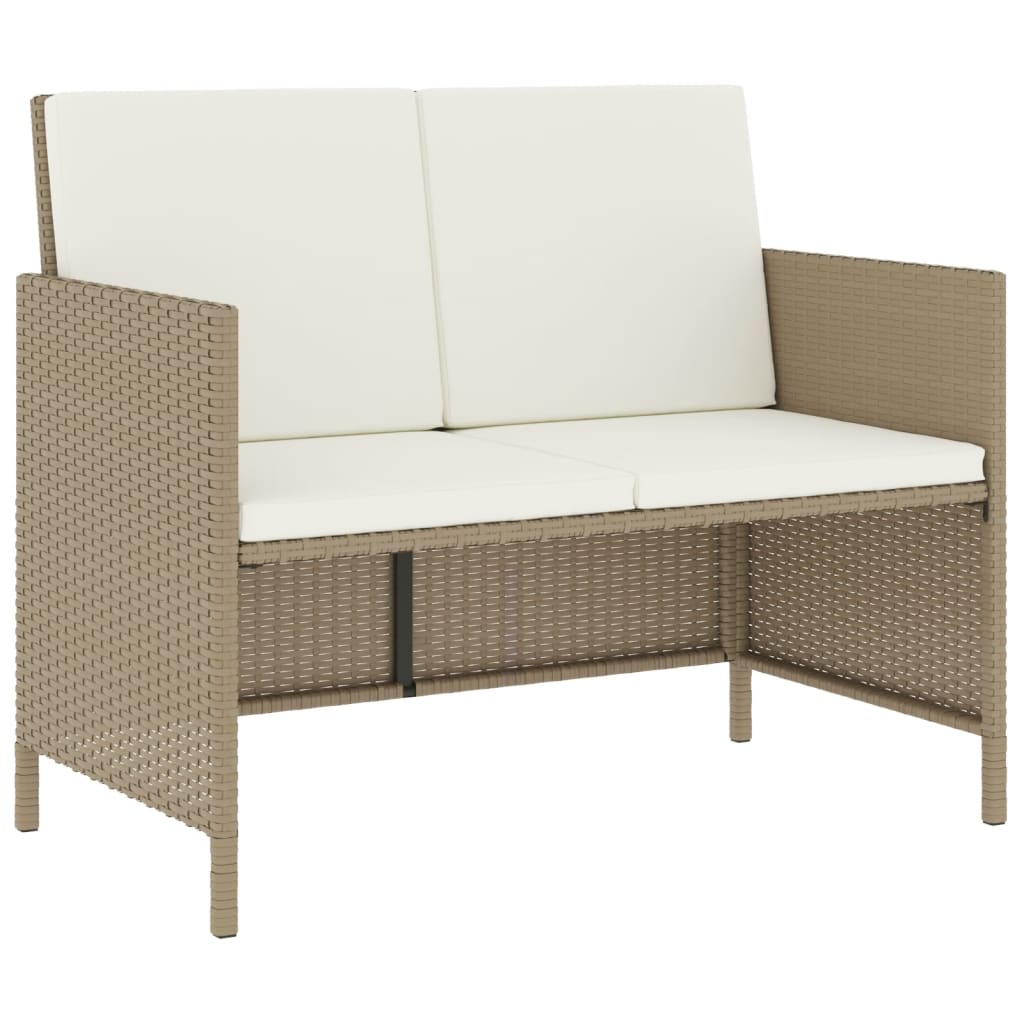 6-delige Tuinset met kussens poly rattan