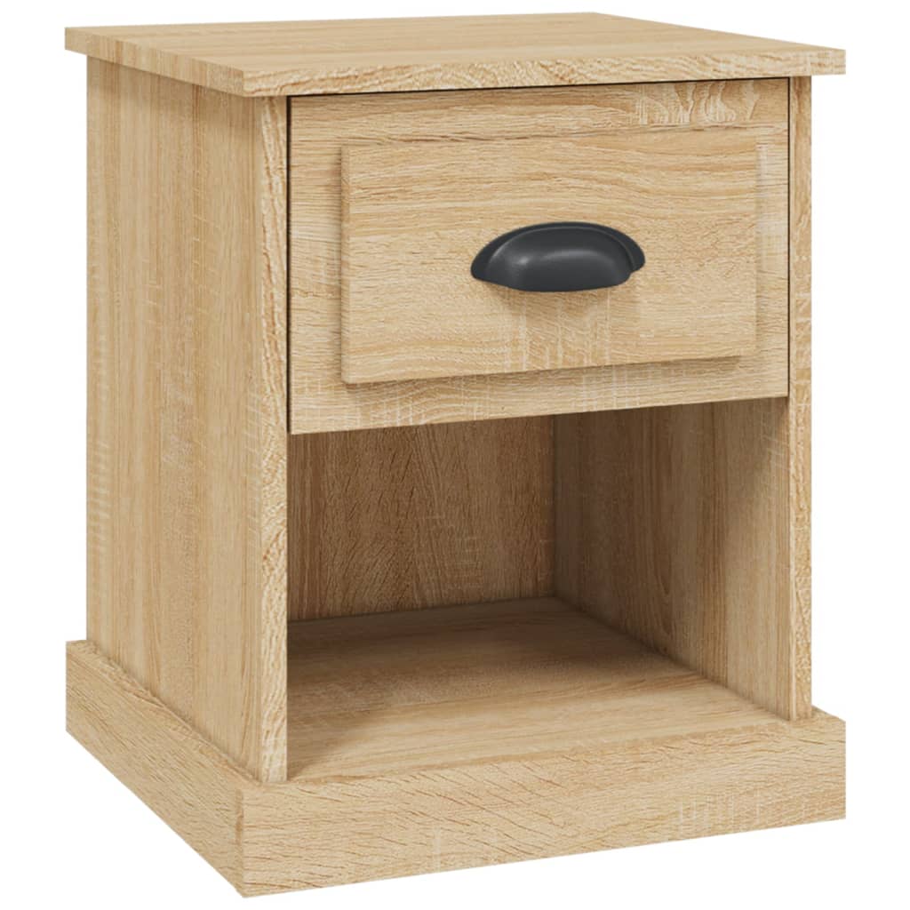 Nachtkastjes 2 st 39x39x47,5 cm bewerkt hout