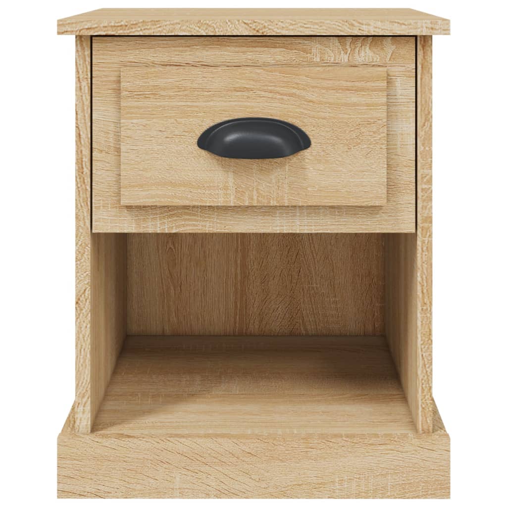 Nachtkastjes 2 st 39x39x47,5 cm bewerkt hout