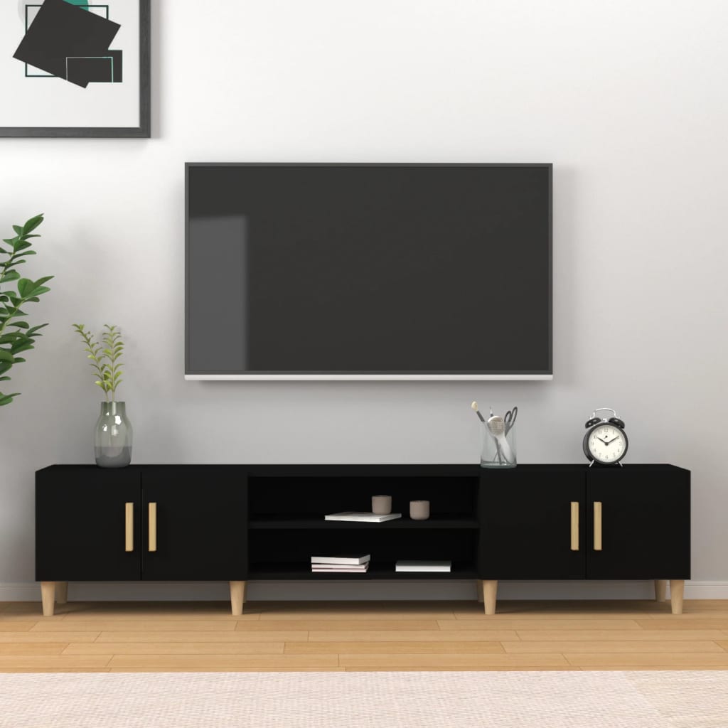 Tv-meubel 180x31,5x40 cm bewerkt hout artisanaal eikenkleurig