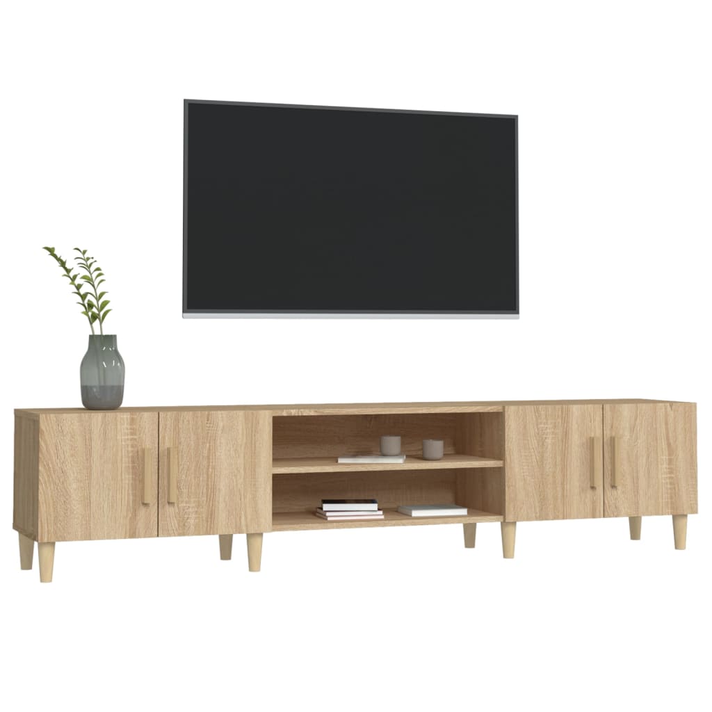 Tv-meubel 180x31,5x40 cm bewerkt hout artisanaal eikenkleurig