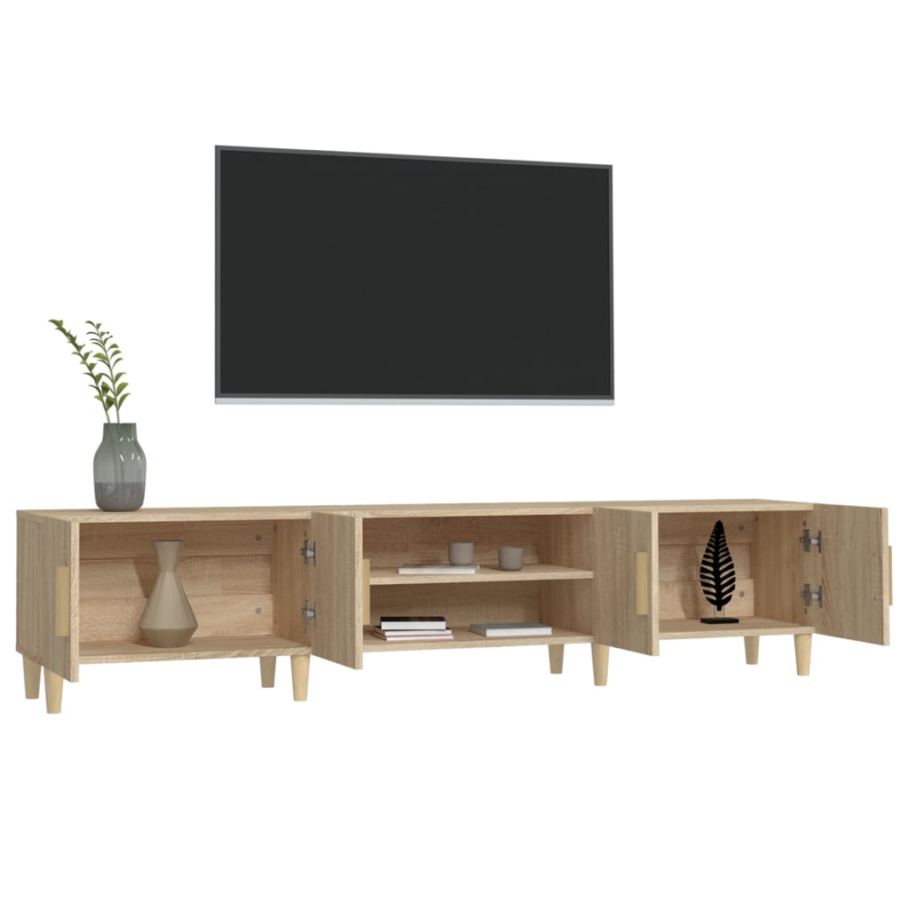 Tv-meubel 180x31,5x40 cm bewerkt hout