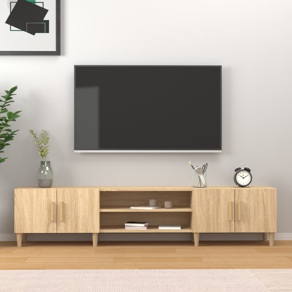 Tv-meubel 180x31,5x40 cm bewerkt hout