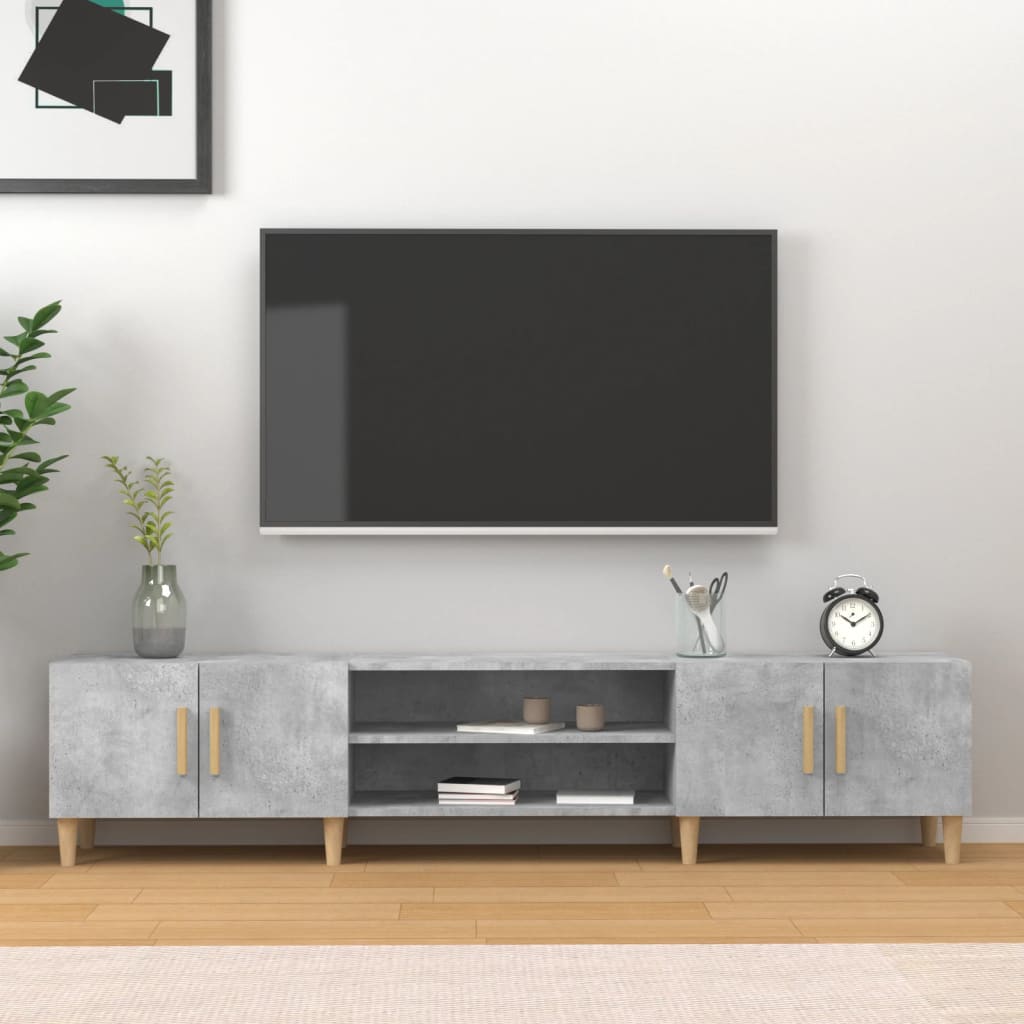 Tv-meubel 180x31,5x40 cm bewerkt hout artisanaal eikenkleurig