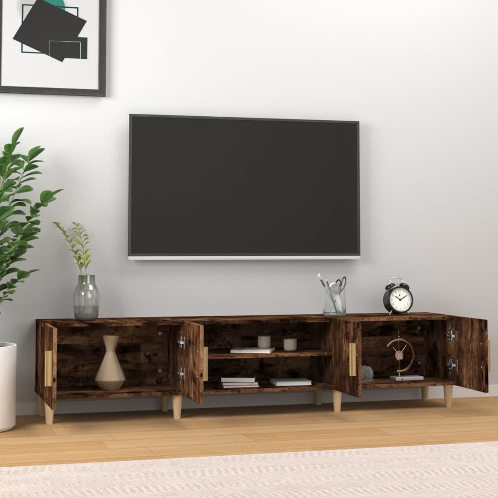 Tv-meubel 180x31,5x40 cm bewerkt hout artisanaal eikenkleurig