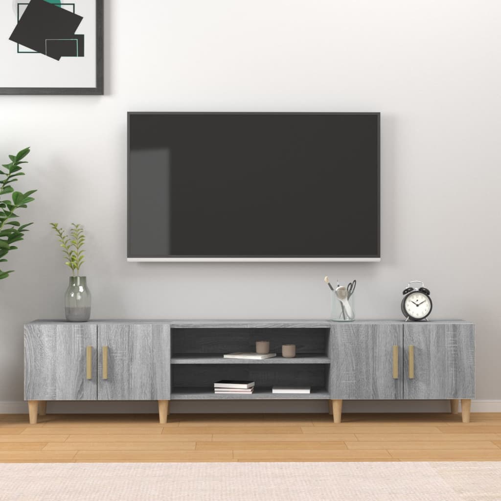 Tv-meubel 180x31,5x40 cm bewerkt hout artisanaal eikenkleurig