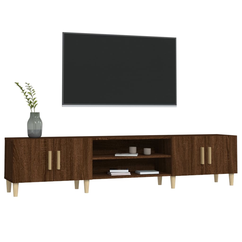 Tv-meubel 180x31,5x40 cm bewerkt hout artisanaal eikenkleurig