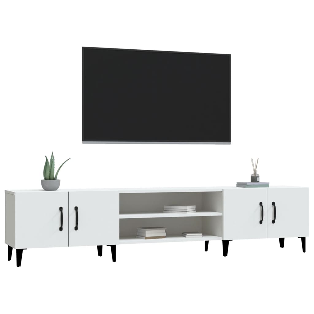 Tv-meubel 180x31,5x40 cm bewerkt hout oud houtkleurig