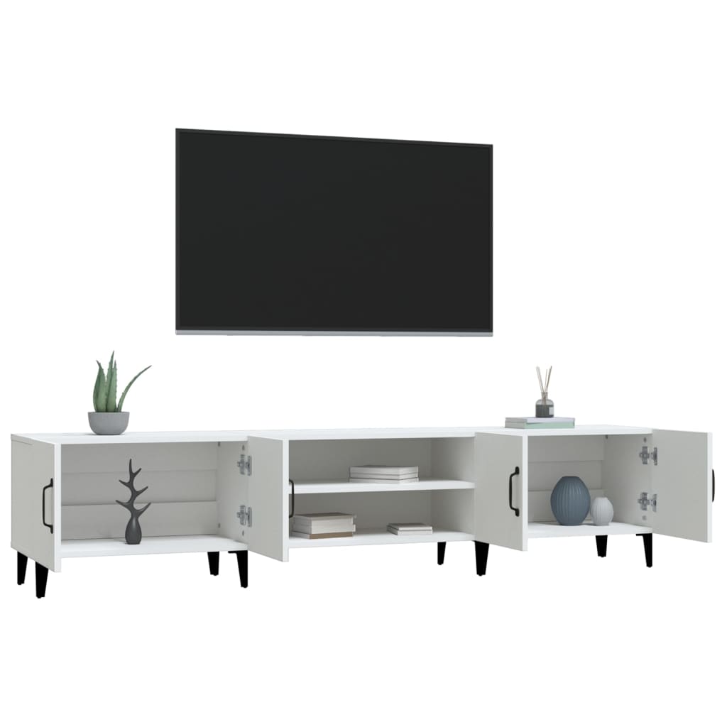 Tv-meubel 180x31,5x40 cm bewerkt hout bruin eikenkleur