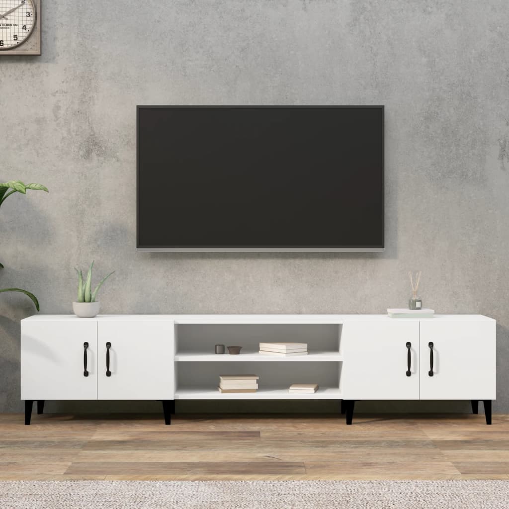 Tv-meubel 180x31,5x40 cm bewerkt hout oud houtkleurig