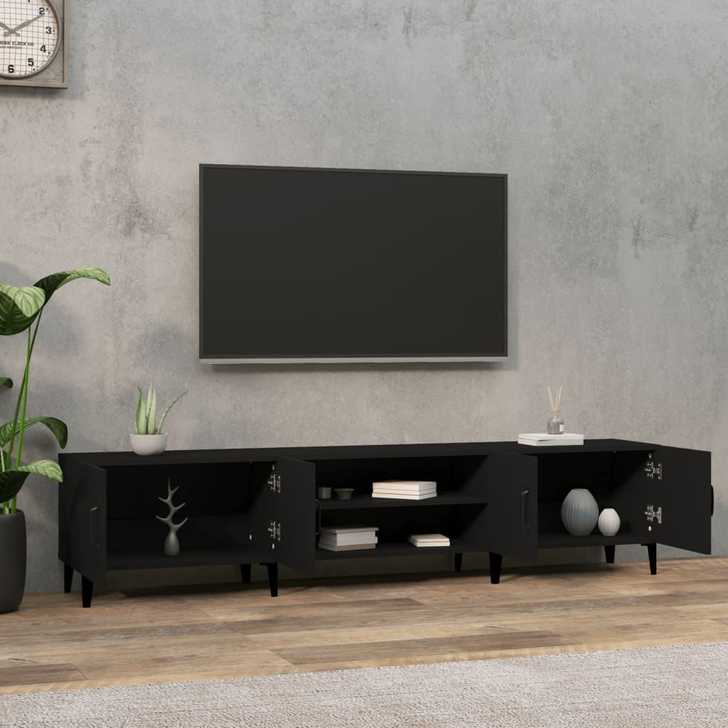 Tv-meubel 180x31,5x40 cm bewerkt hout oud houtkleurig