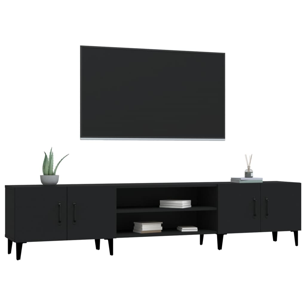 Tv-meubel 180x31,5x40 cm bewerkt hout oud houtkleurig