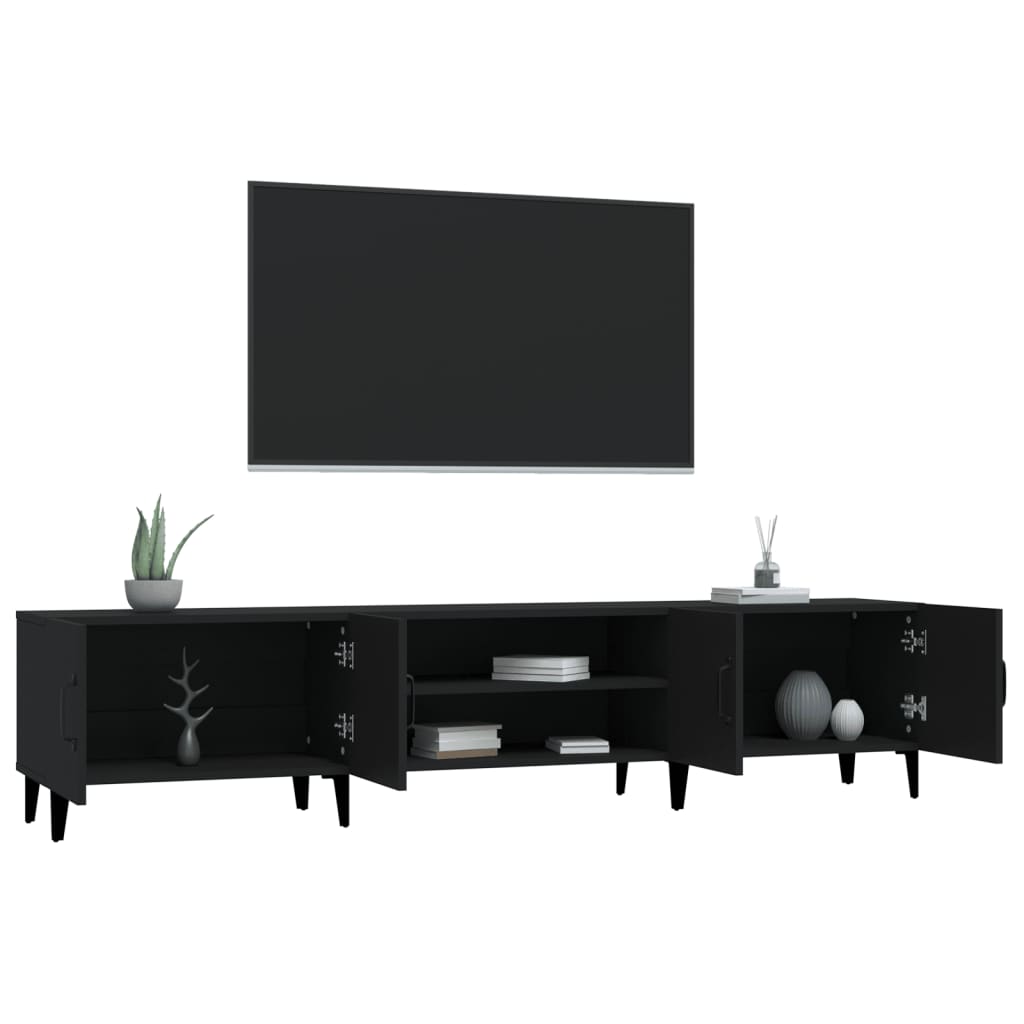 Tv-meubel 180x31,5x40 cm bewerkt hout oud houtkleurig