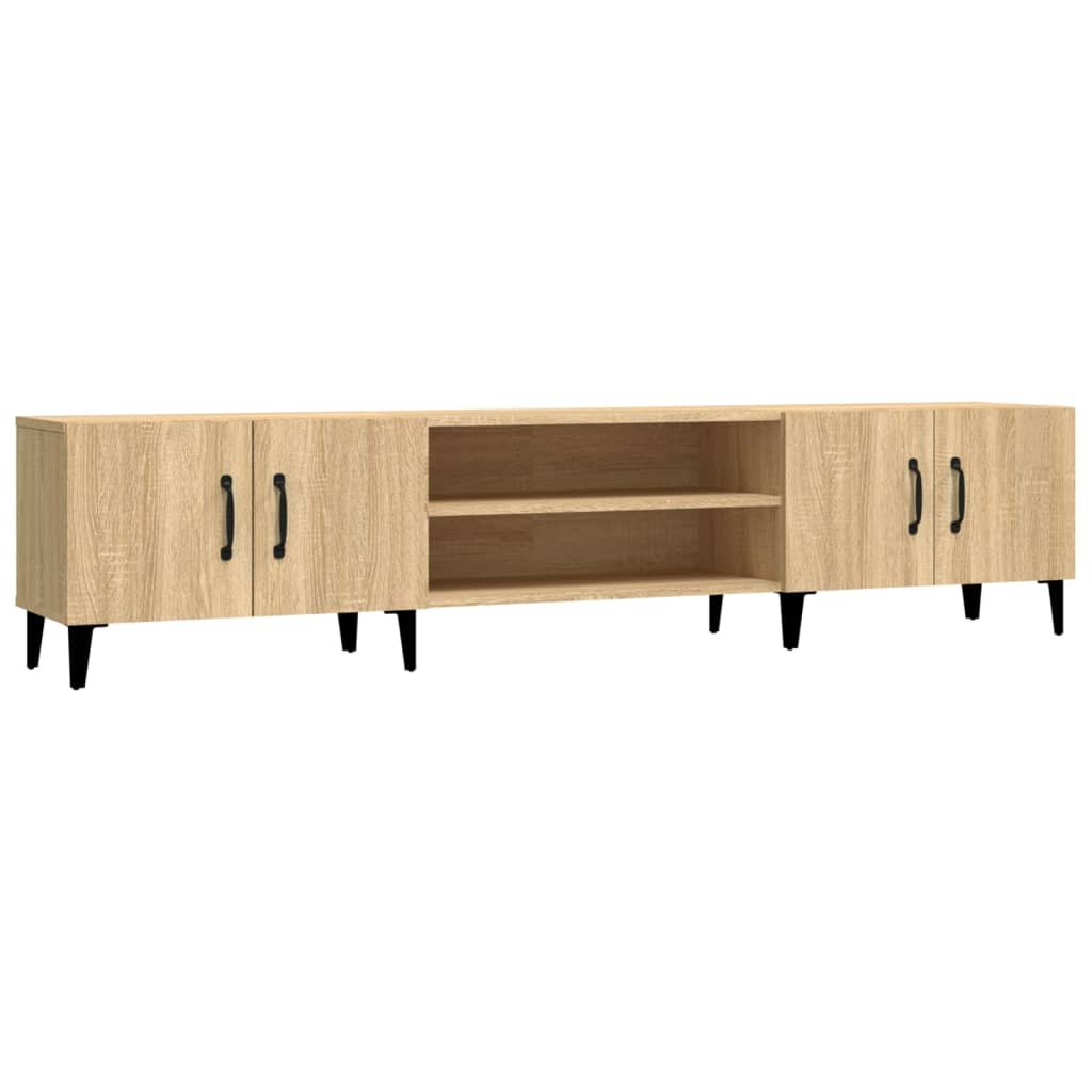 Tv-meubel 180x31,5x40 cm bewerkt hout oud houtkleurig