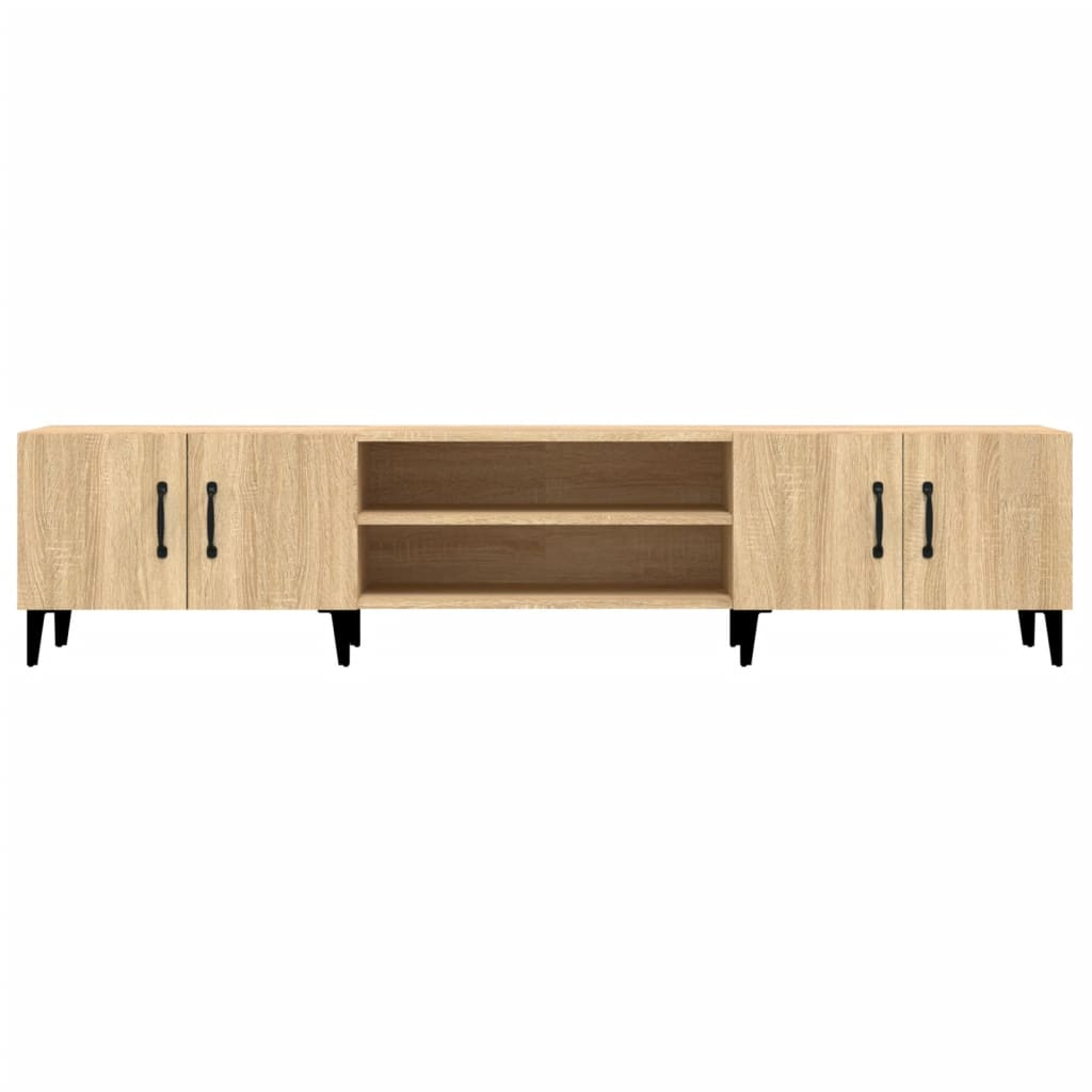 Tv-meubel 180x31,5x40 cm bewerkt hout bruin eikenkleur