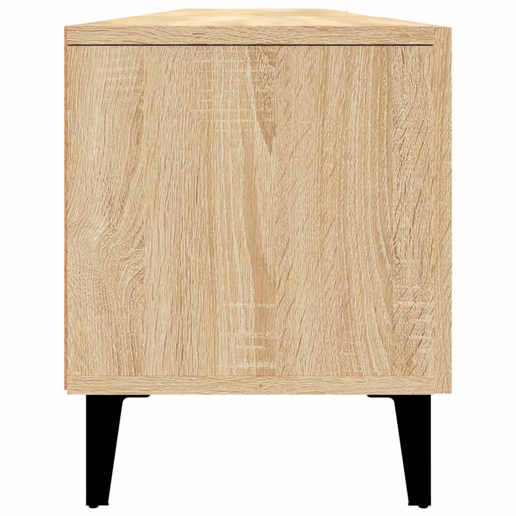 Tv-meubel 180x31,5x40 cm bewerkt hout bruin eikenkleur