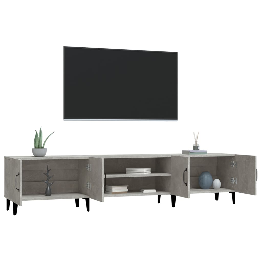 Tv-meubel 180x31,5x40 cm bewerkt hout oud houtkleurig