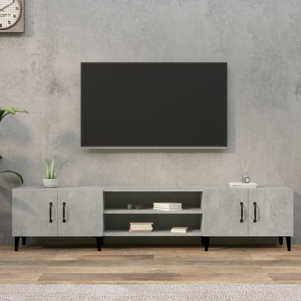 Tv-meubel 180x31,5x40 cm bewerkt hout oud houtkleurig