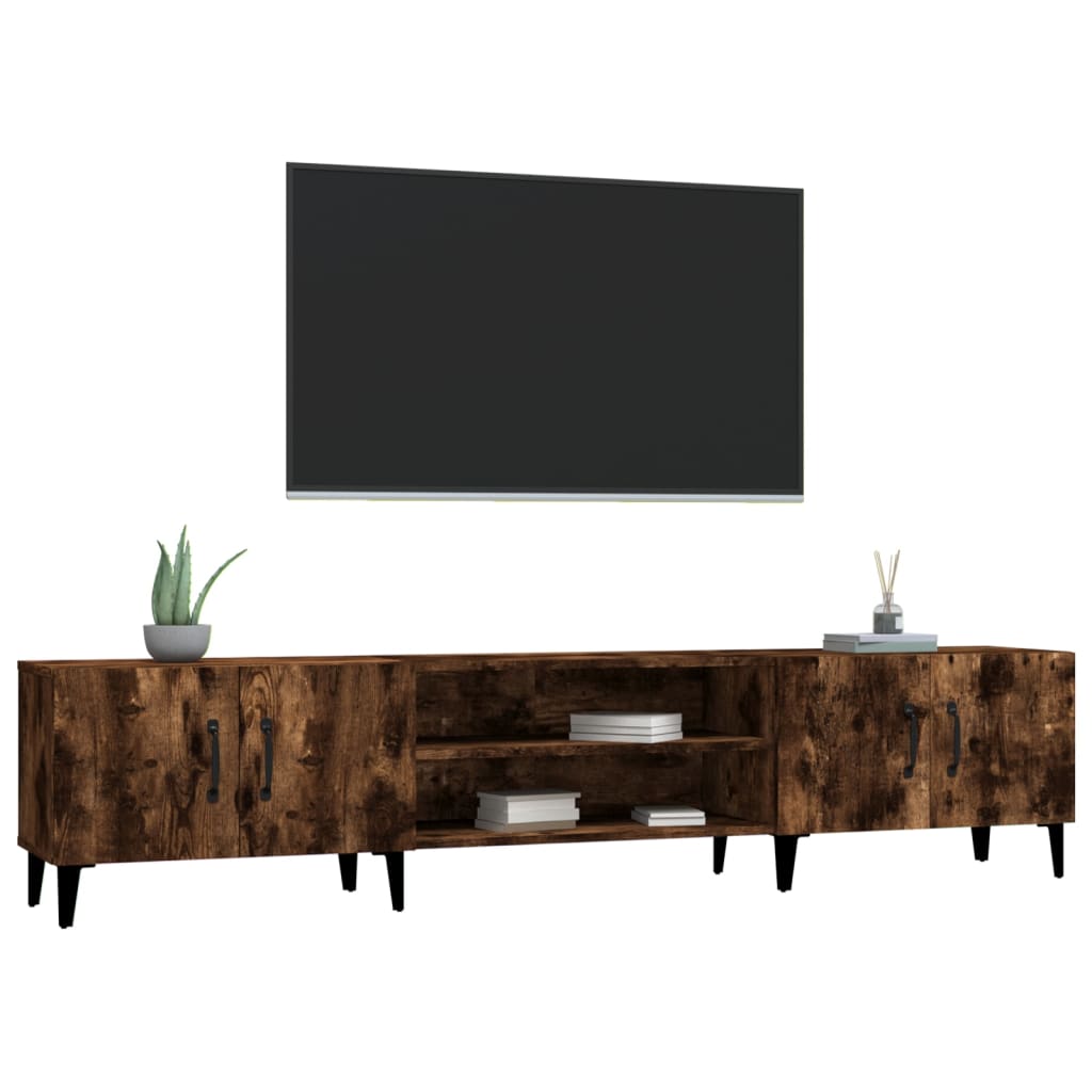 Tv-meubel 180x31,5x40 cm bewerkt hout bruin eikenkleur