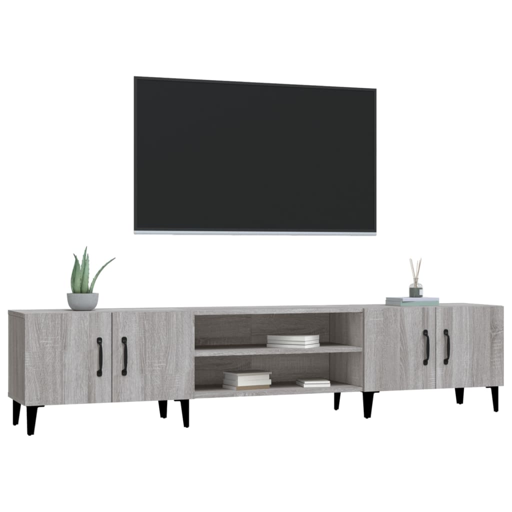 Tv-meubel 180x31,5x40 cm bewerkt hout oud houtkleurig