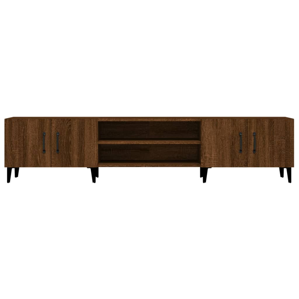 Tv-meubel 180x31,5x40 cm bewerkt hout oud houtkleurig