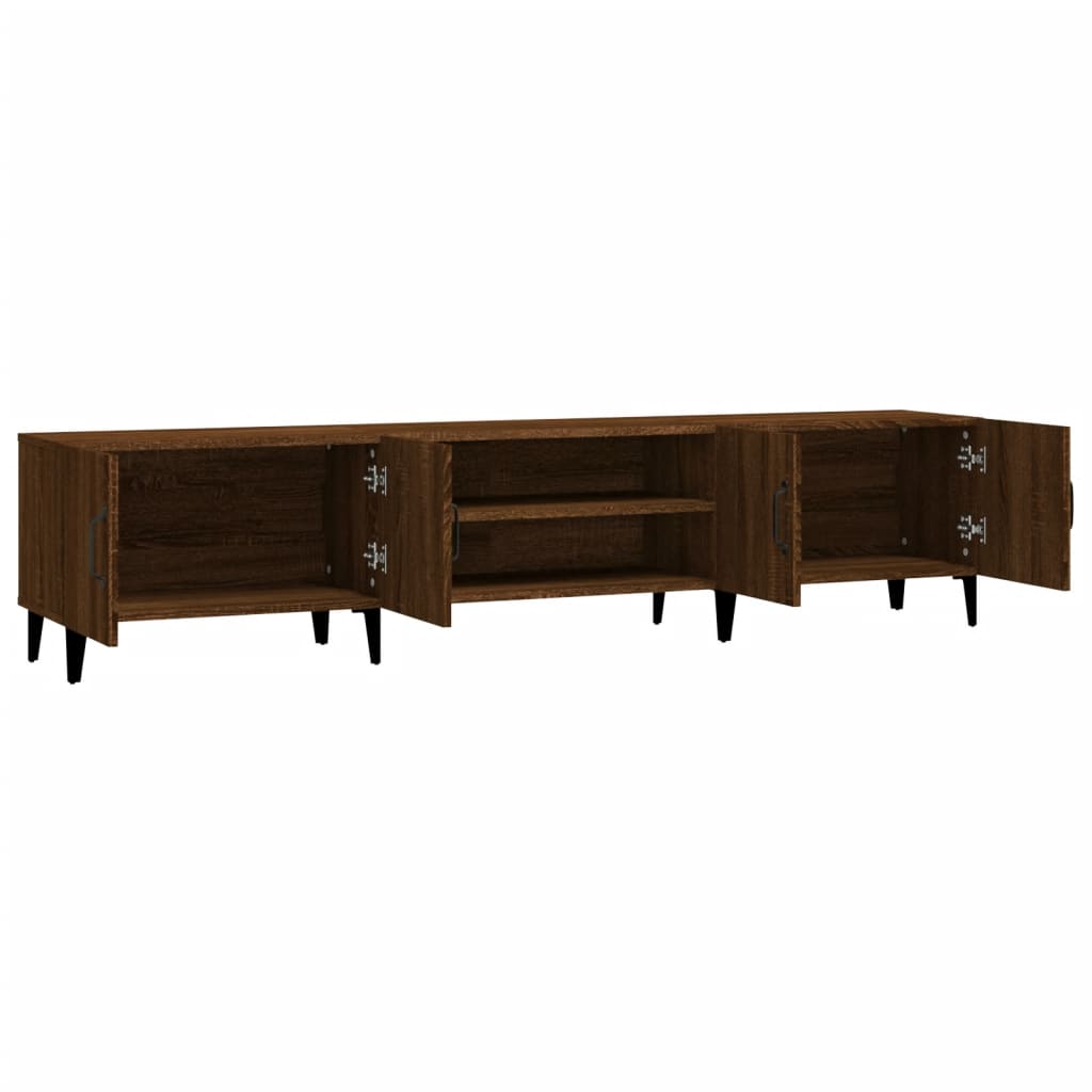 Tv-meubel 180x31,5x40 cm bewerkt hout oud houtkleurig