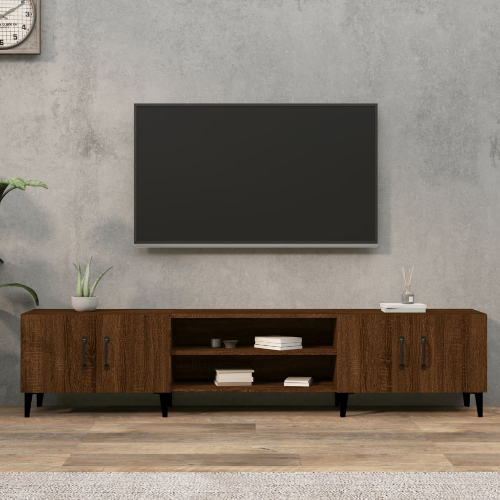 Tv-meubel 180x31,5x40 cm bewerkt hout