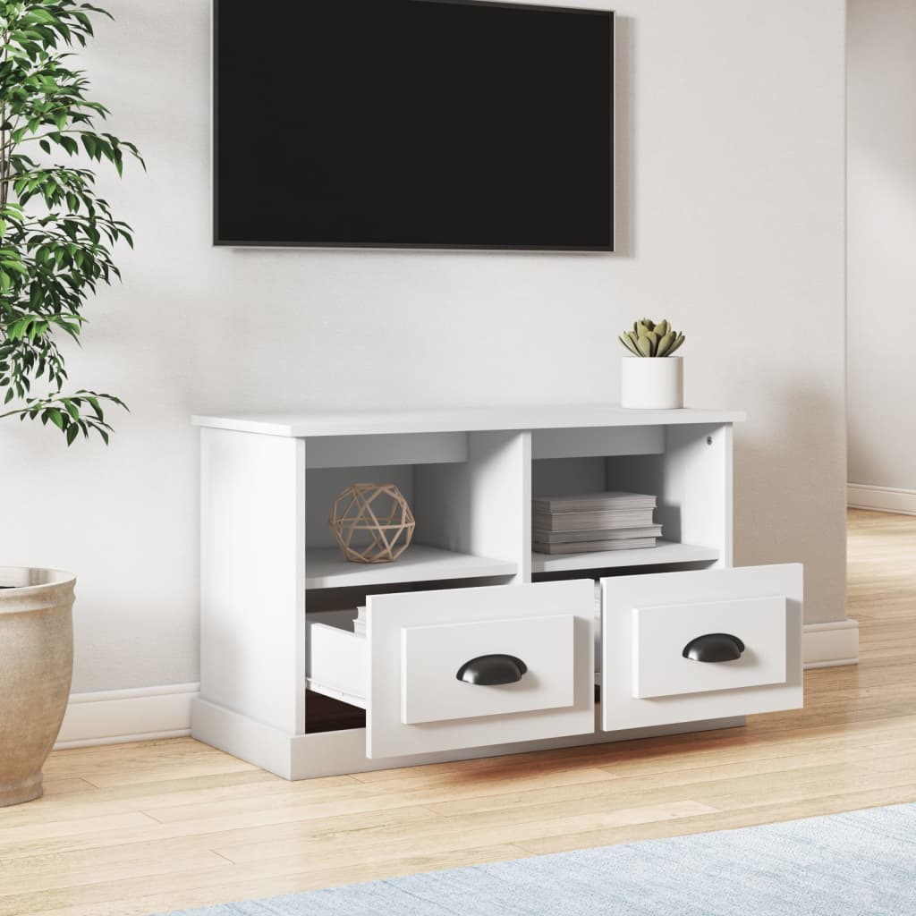 Tv-meubel 80x35x50 cm bewerkt hout eikenkleurig